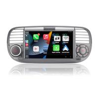 Autoradio per FIAT 500 radio con schermo touchscreen USB Bluetooth FM/AM Linux Sistema doppio din stereo auto con Carplay wireless/Android Auto (Black)