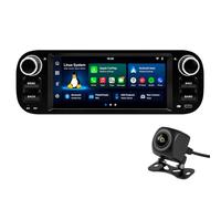 Autoradio per Fiat Panda 2012-2020, schermo liscio Linux da 6,86 pollici con CarPlay wireless Android Auto, doppie manopole stile OEM, Type-C, Bluetooth, FM/AM RDS, DSP, telecamera retromarcia 720P