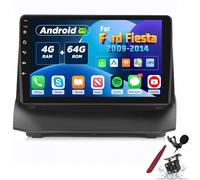 Autoradio per Ford Fiesta 2009-2014 con touchscreen da 9", CarPlay e Android Auto, navigazione GPS, Bluetooth, WiFi, EQ, SWC, FM/RDS, telecamera per la retromarcia, K6 Pro Plus