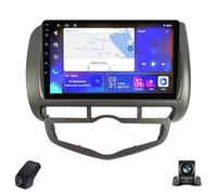 Autoradio per Honda Jazz City 2002-2007 Android 14 Radio Touch Screen 9-Inch Car Radio/Wireless CarPlay/Android Auto/SWC/WiFi/GPS/Bluetooth/Radio FM/ADAS DVR/Telecamera posteriore(X2)