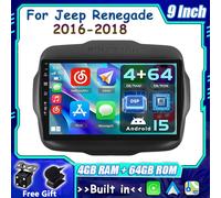 Autoradio Per Jeep Renegade 2016-2018 GPS Android 15 CarPlay WIFI AHD DAB+ OBD2