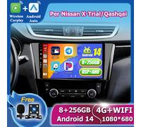 Autoradio Per Nissan X-Trial/Qashqai Apple CarPlay Android 14 DSP GPS 8G+256GB