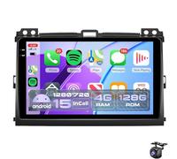 Autoradio per To-yota Land Cruiser Prado 2004-2009 Le-xus GX470 Wireless CarPlay Android Auto Car Radio 9'' Touch Screen GPS Bluetooth FM RDS EQ Wi-Fi Mirror Link Telecamera poste(Color:8 CORE 6+128G)