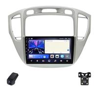 Autoradio per Toyota Highlander 1 XU20 2001-2007 Android CarPlay con Schermo Tattile 9-Inch Car Radio 1280×720 Stereo per Auto/SWC/Bluetooth/FM AM RDS DSP/Wi-Fi/4GLTE/GPS/ADAS DVR(Silver,L300)