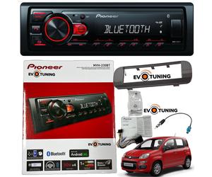 Autoradio Pioneer Bluetooth + Mascherina Adattatore Antenna Fiat Panda dal 2012