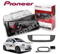 Autoradio Pioneer MVH-330DAB Bluetooth Kit Montaggio per Fiat 500 dal 2007