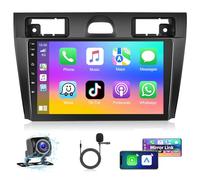 Autoradio Podofo 2+64G per Ford Fiesta 2002-2008 con Apple Carplay Android Auto Radio, Autoradio Stereo Touchscreen HD da 9'' con Bluetooth/GPS/WiFi + Telecamera Posteriore e Microfono [Telaio]