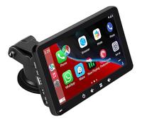 Autoradio portatile, per Apple Carplay wireless e Android Auto, radio touch screen HD 1080P da 7 pollici con BT 5.0, supporto Mirror Link per montaggio su cruscotto di camion e camper