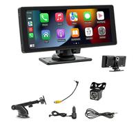 Autoradio portatile wireless Carplay con Dash Cam - Schermo HD IPS da 10,26 pollici, Android Auto, telecamera di backup 1080P, Bluetooth