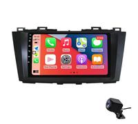 Autoradio Radio ZGYBDH per Maz-da 5 2010-2015, Doppio DIN 9 pollici HD Touchscreen Autoradio Wireless Carplay Android Auto GPS WiFi Bluetooth Specchietto retrovisore Linkm, Comandi al volante.
