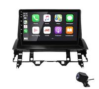 Autoradio Radio ZGYBDH per Maz-da 6 2002-2008, Doppio DIN 9 pollici HD Touchscreen Autoradio Wireless Carplay Android Auto GPS WiFi Bluetooth Specchietto retrovisore Linkm, Comandi al volante.