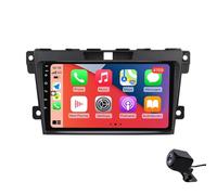 Autoradio Radio ZGYBDH per Maz-da CX-7 2008-2015, Doppio DIN 9 pollici HD Touchscreen Autoradio Wireless Carplay Android Auto GPS WiFi Bluetooth Specchietto retrovisore Linkm, Comandi al volante.
