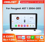 Autoradio Snapdragon Incell schermo per Peugeot 407 1 2004 2005-2011 Android Auto GPS 2DIN Wireless Carplay Navigazione Stereo