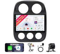 Autoradio stereo Android 13 Per Jeep Patriot Compass 2010-2016 (cambio manuale AC) - Schermo touch IPS da 10,1", kit cruscotto aggiornato con CarPlay e Android Auto, navigazione GPS, Bluetooth 5.0, Wi