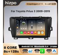 Hizpo QLED 8G + 128G Android 13 Per Toyota Prius 3 2009 - 2015 Autoradio Lettore Video Multimediale GPS Navi Stereo Carplay DSP AI BT S6-6G 64G-8cores-4G