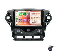 Autoradio stereo da 9'' per Ford Mondeo MK4 2011 2012 2013 doppio Din | Ricevitore audio per auto touch screen HD con navigazione GPS automatica Android Carplay 5G WiFi Bluetooth FM SWC telecamera