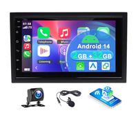 Autoradio Stereo per Volkswagen Quantum 2000-2005 con Carplay Android Auto | 2+32G Android 14 7 pollici Touch Screen Radio Lettore Multimediale con navigazione GPS SWC FM RDS Mirror Link Bluetooth WiFi
