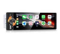 Autoradio touch screen HD da 6,28 pollici con auto wireless CarPlay Android, 1 Din Carplay Radio con Bluetooth GPS Navi, WiFi, FM, USB, AUX, tipo C + controllo volante