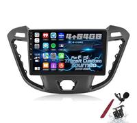 "Autoradio touchscreen 2K da 9'' per Ford Transit Tourneo Custom 2013-2021, Qualcomm 8-Core, 64 GB, Android 15, CarPlay, GPS, DSP, WiFi, SWC, telecamera per la retromarcia - K4 Pro Plus"