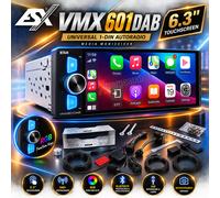 Autoradio universale 1 DIN Media Moniceiver con touchscreen da 16,3 cm (6,3")