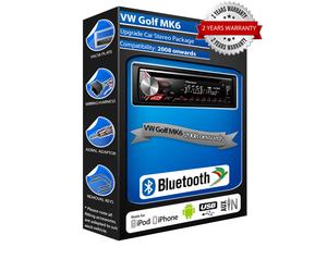 Autoradio VW Golf MK6 DEH-S320BT, USB CD MP3 AUX In Bluetooth Vivavoce