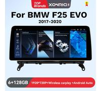 Autoradio Wireless CarPlay da 12,3 pollici per BMW F25 F26 X3 X4 EVO 2017-2020 Android Auto 6GB + 128GB Navigazione GPS 4G SIM Wifi DSP 8 Core-2G 32G EVO