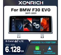 Autoradio wireless CarPlay per BMW Serie 3 F30/F31/F34 Serie 4 F32/F33/F36 (2017-2021) EVO Andorid 14 Auto Multimedia 6 + 128G GPS 8 Core-2G 32G EVO