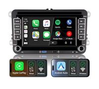 Autoradio wireless carplay per VW Polo Golf 5 6 Passat Tiguan Touran T5,Schermo IPS da 7",Stereo VW Supporta Android auto e Mirrorlink,SWC originale,Bluetooth,Microfono,AM FM RDS,USB,EQ/DSP,Navigatore