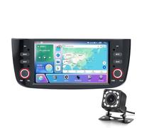 Autoradio Wireless da 7 Pollici per Linea Punto Evo 2012-2015, navigatore GPS Touch Screen, Ricevitore Audio Bluetooth, USB AM/FM/RDS con Type-C, Sistema multimediale Portatile per Auto