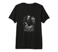 Autore Classico Vittoriano di Charles Dickens di Londra Maglietta Premium