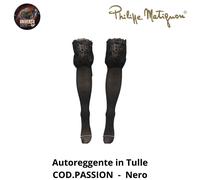 Autoreggente in Tulle con Balza Donna Nero PASSION Philippe Matignon