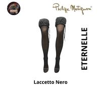 Autoreggente Velato con Balza in Pizzo/Raso/Strass, ETERNELLE Philippe Matignon