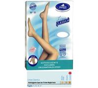 sauber autoreggente open toe maglia liscia 70 den colore neutro beige taglia 5 linea classica