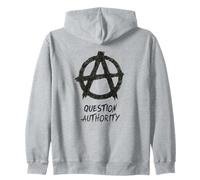 "Autorità delle domande", punk, punk-rock, anarchia Felpa con Cappuccio