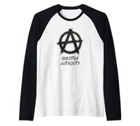 "Autorità delle domande", punk, punk-rock, anarchia Maglia con Maniche Raglan