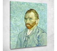 Autoritratto Vincent van Gogh, vvg29 quadro stampato su tela, Fine Art assemblato pronto da appendere 50x40 cm