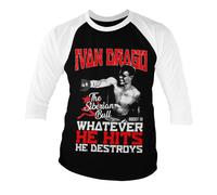 Autorizzato ROCKY - Ivan Drago- Il Siberiano Bull 3/4 Baseball Manica T-Shirt
