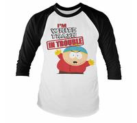 Autorizzato South Park - I'M White Trash IN Trouble Manica Lunga T-Shirt UK -