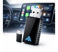 AutoSky Adattatore wireless CarPlay & Android Auto - Dongle USB senza fili per iPhone & Android | Plug & Play, connessione rapida