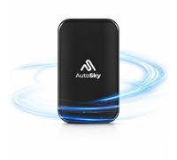 AutoSky AI Box Lite Plus 2.0 - Wireless CarPlay e Android Auto | Netflix, YouTube e App in Auto | Converte CarPlay Cablato in Wireless | Plug & Play | Compatibile con Auto dotate di CarPlay Cablato