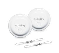 AutoSky SmartTag - Set di 2 tracker Bluetooth compatibile con Apple "dove è?" | Tracciatore chiavi, bagagli e oggetti | Posizione iOS con app | Compatto e leggero