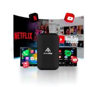AutoSky Wireless CarPlay e Android Auto AI Box Lite Plus 2.0 per Factory Wired CarPlay Cars 2024 - Supporta Netflix e YouTube - Go Wireless CarPlay e Android Auto