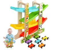 Autostrada in legno | Ramping Ramping per bambini | Gioco di veicoli educativi per e ragazze oltre 2 anni, sviluppo di coordinazione e capacità motorie