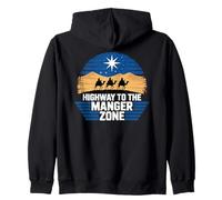 Autostrada Verso la Zona Mangia Divertente Natale Cristiano Felpa con Cappuccio