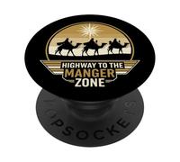 Autostrada verso la zona mangia divertente Natale cristiano PopSockets PopGrip Adesivo