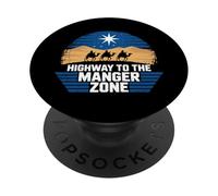 Autostrada verso la zona mangia divertente Natale cristiano PopSockets PopGrip Adesivo