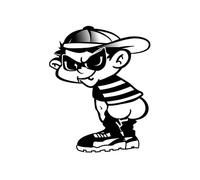 AutoStyle Adesivo Bad Boy II - Nero - 14.5x11.5cm