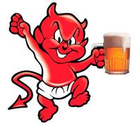 AutoStyle Adesivo Devil with Beer - 10,5x10,5cm