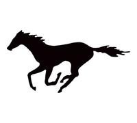 AutoStyle Adesivo Galloping Horse - Nero - 22x10.5cm