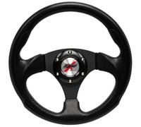 AutoStyle - Coprivolante F-Two, in PU/carbonio, dimensioni 295 mm, colore: Nero